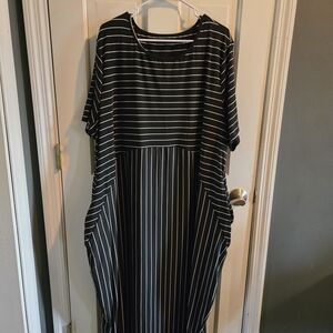 SHEIN Black and White Striped Dress